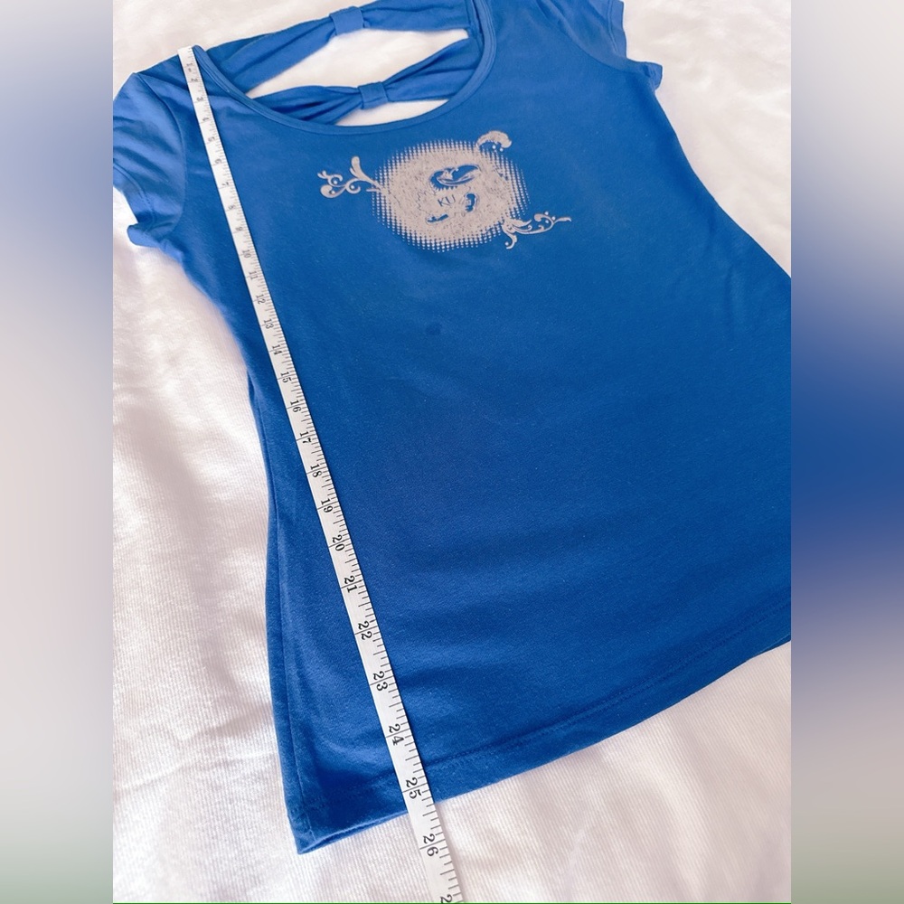 Chic Blue Short Sleeve Women's KU Tee - Picture 2 of 13